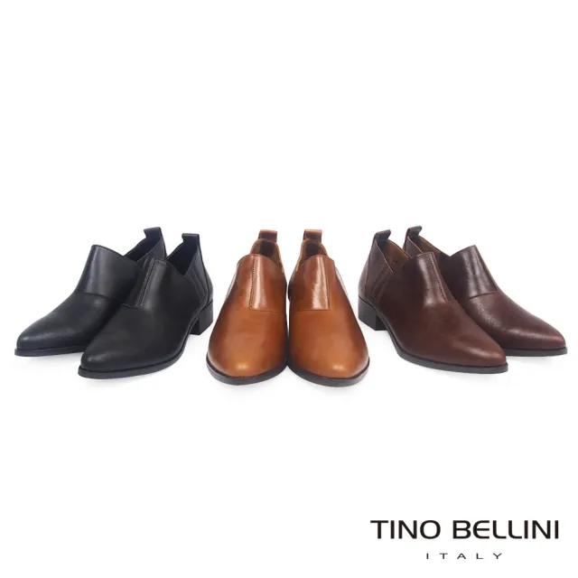 【TINO BELLINI 貝里尼】義大利進口復古尖頭包鞋FWCV026C-1(黑色)