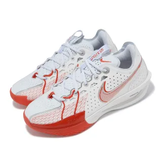 【NIKE 耐吉】Nike 籃球鞋 Zoom G.T. Cut 3 EP 白 紅 低筒 男鞋 GT 三代(DV2918-101)
