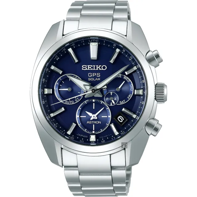 【SEIKO 精工】Astron 5X53 雙時區太陽能GPS衛星定位手錶 送行動電源(SSH019J1/5X53-0AJ0B)