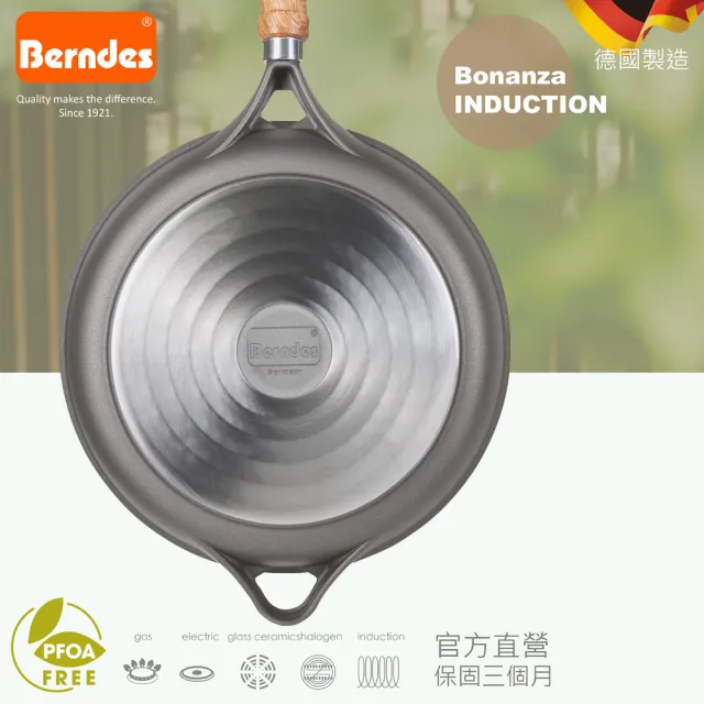 【德國寶迪Berndes】Bonanza INDUCTION系列經典不沾鍋深炒鍋24cm