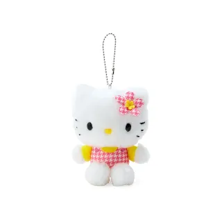 【SANRIO 三麗鷗】復古千鳥格系列 造型玩偶吊飾 Hello Kitty
