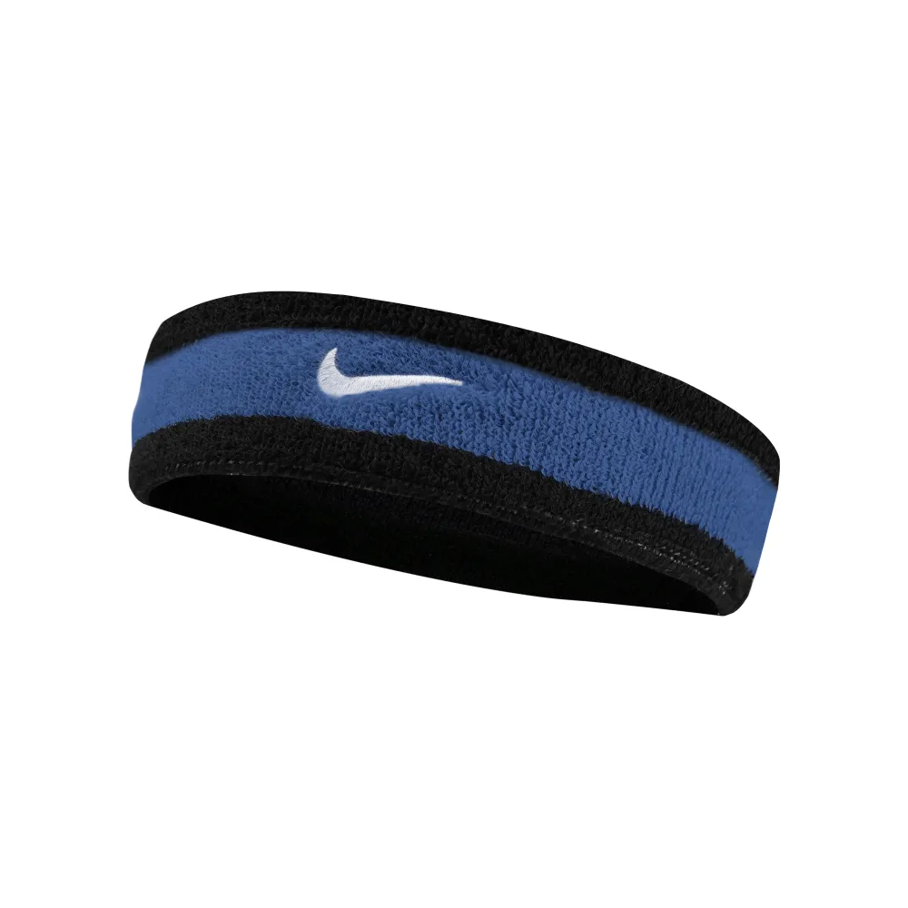 【NIKE 耐吉】運動頭帶 慢跑 SWOOSH 黑藍 N0001544050OS