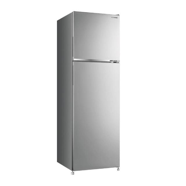 SANLUX臺灣三洋 SR-C250BV1A 雙門變頻冰箱，容量250L，適閤中小型家庭使用。採用R600a環保冷媒，能源效率第1級，年耗電僅216度，享有節能標章認證。全機及壓縮機保固1年，尺寸深59x寬54.5x高170cm，重量約40kg，110V電壓，左開門設計，臺灣製造品質保證，含基本安裝服務。高效變頻馬達，省電耐用，完美儲存新鮮食材。