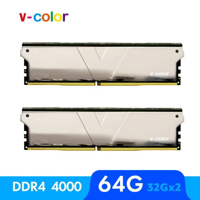 v-color 全何 SKYWALKER PLUS DDR4 4000 64GB kit 32GBx2(桌上型超頻記憶體)
