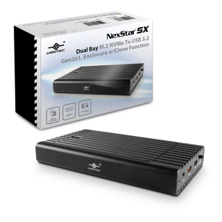 【Vantec 凡達克】NexStar SX 雙 M.2 NVMe SSD 轉 USB 3.2 Gen2x1 CLONE 外接盒(NST-242C3)