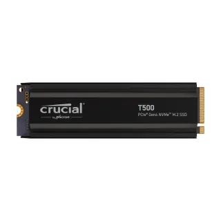 【Crucial 美光】T500 2TB 含散熱器 PCIe Gen4 NVMe M.2 固態硬碟 SSD(CT2000T500SSD5)
