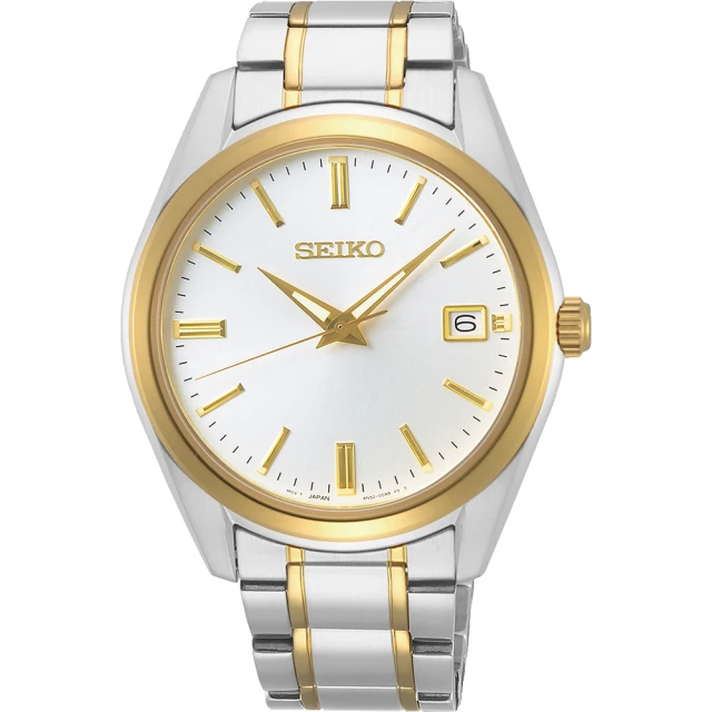 SEIKO 精工 CS 時尚石英手錶-銀x雙色39mm 好禮2選1 雙11 優惠(6N52-00A0KS SUR312P1)