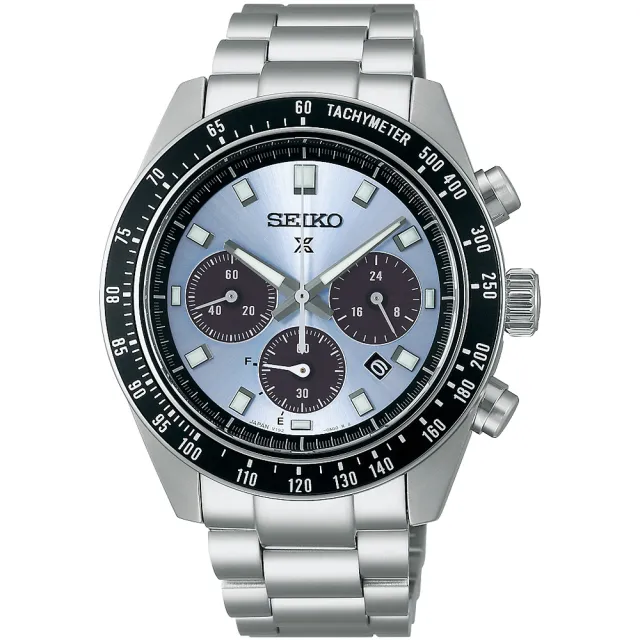 【SEIKO 精工】PROSPEX SPEEDTIMER 冰藍熊貓錶 太陽能三眼計時手錶 618年中慶 推薦(SSC935P1/V192-0AH0U)