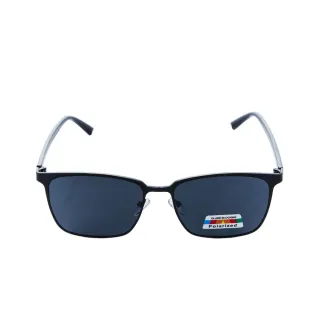 【Z-POLS】頂級舒適TR90彈性腳架 搭金屬消光黑框設計Polarized寶麗萊抗UV400偏光黑太陽眼鏡(輕量偏光鏡)