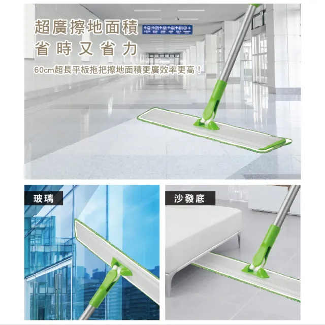 【巧巧】60cm商用鋁板除塵拖把 替換布 3入