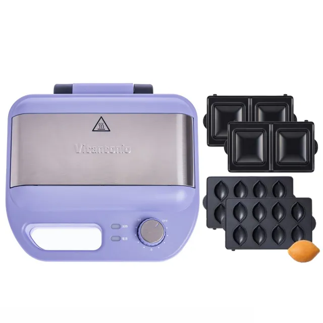 Vitantonio】小V多功能計時鬆餅機(釀紫VWH-500B-PL) - momo購物網 