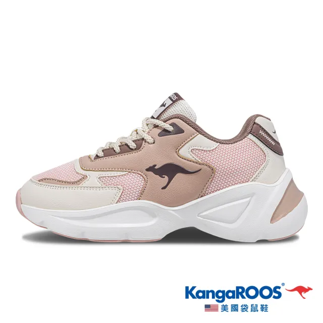 【KangaROOS】女鞋 LOFTY 大人感奶霜鞋 增高厚底 舒適輕盈(咖/粉-KW41253)