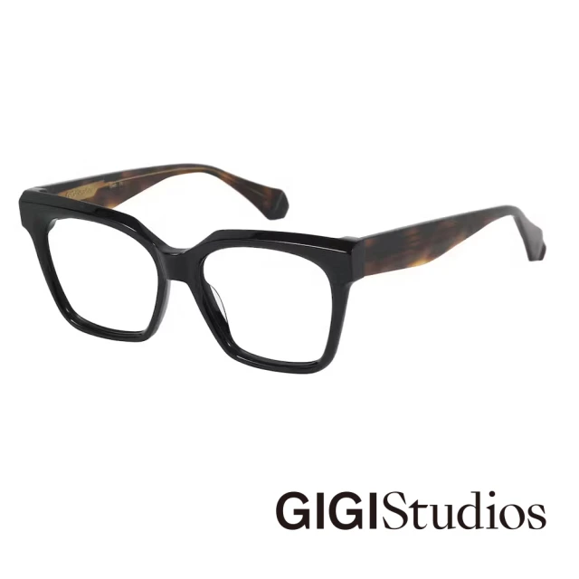 GIGI Studios 時尚潮流粗方框光學眼鏡(黑 - A