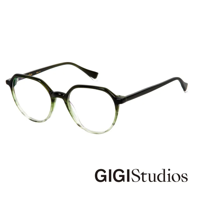 【GIGI Studios】精緻框型光學眼鏡(漸層綠 - ALDA-6657/7)