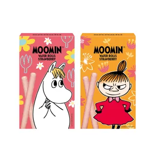 【Moomin 嚕嚕米】草莓夾心威化捲心酥100g(隨機出貨)
