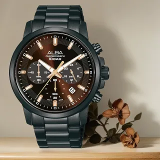 【ALBA】雅柏 ACTIVE 三眼計時手錶-42mm(AT3J69X1/VD53-X399SD)