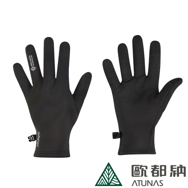 ATUNAS 歐都納 中性款GORE-TEX INFINIUM防風防潑水保暖手套(A2AGEE04N黑/掌心止滑/禦寒/機車族)