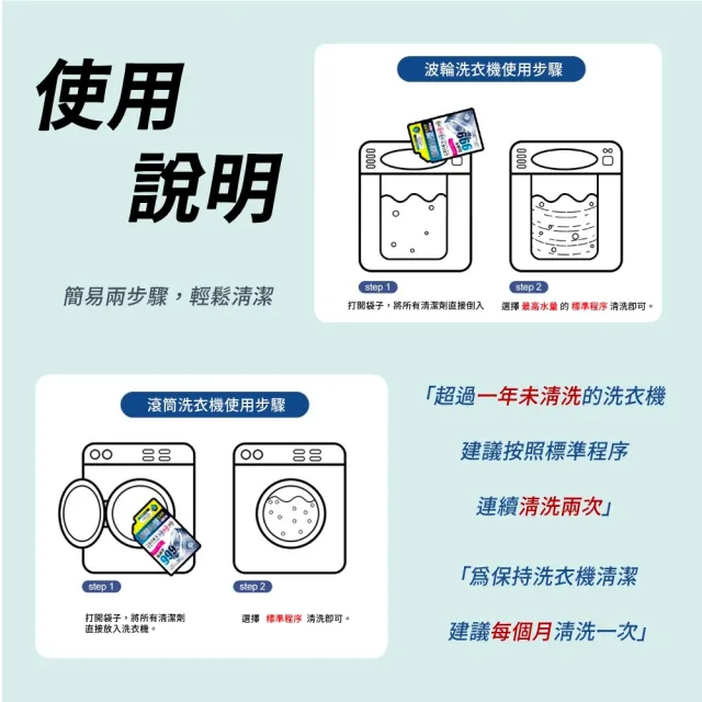 【998】Worldlife 日本免浸泡洗衣機清潔顆粒-2入組(洗衣機清潔 免浸泡 槽洗淨 除垢 消菌)