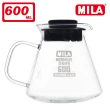 【MILA】鈦金立式不鏽鋼咖啡濾杯壺組600ml-附濾紙100p(2-4cup)