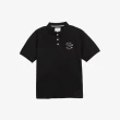 【Arnold Palmer 雨傘】男裝-經典品牌LOGO刺繡POLO衫(黑色)