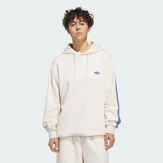 adidas 愛迪達 上衣 男款 長袖上衣 帽T 運動 亞規 SHMOO FTHR HOOD 白藍 IU0106