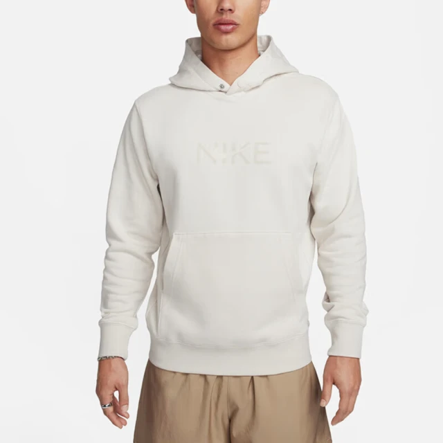 NIKE 耐吉 上衣 男款 長袖上衣 帽T 運動 AS M NSW HOODIE PO FT I2SP 白 FZ4765-104