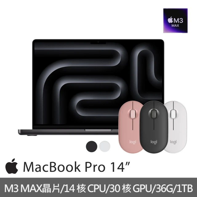 Apple 無線滑鼠★MacBook Pro 14吋 M3 Max晶片 14核心CPU與30核心GPU 36G/1TB SSD
