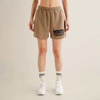 【Roots】Roots 女裝-摩登都市系列 雙面布經典短褲(棕褐色)