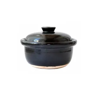 【4TH MARKET】日本製遠紅外線炊飯鍋2合-黑-1200ML(日本製 陶鍋 炊飯鍋)