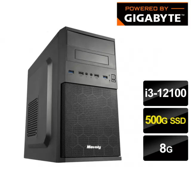 【技嘉平台】犀牛戰士i31203 四核影音文書機(i3-12100/H610/8G DDR4/500G SSD/550W)