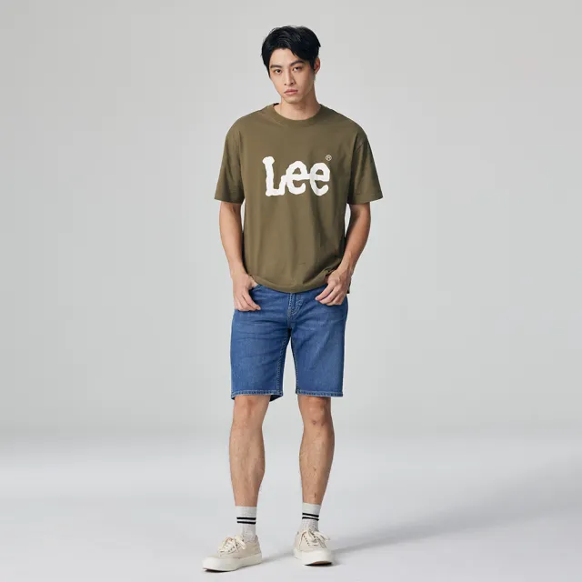 【Lee】男裝 牛仔短褲 / 涼感 902 五口袋貓鬚 中藍洗水 / Lites 輕磅系列(LB322005188)