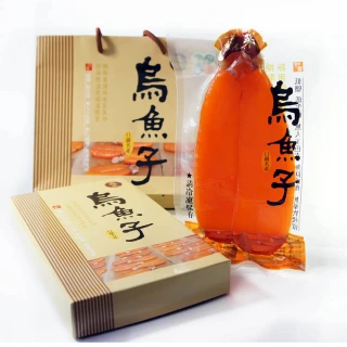 【莊國顯】正宗四連霸特等獎頂級金鑽烏魚子四兩級1片-禮盒x1提袋x1(春節禮盒/送禮/年節伴手禮)