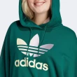 【adidas 愛迪達】GRADIENT HOODIE 愛迪達 上衣 女款 長袖上衣 帽T 運動 寬短版型 綠(IR6043)