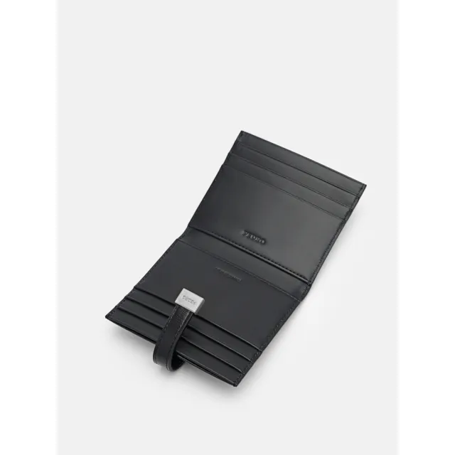 【PEDRO】PEDRO STUDIO真皮雙折疊卡夾-黑色/石灰白(小CK高端品牌 新品上市 禮物)