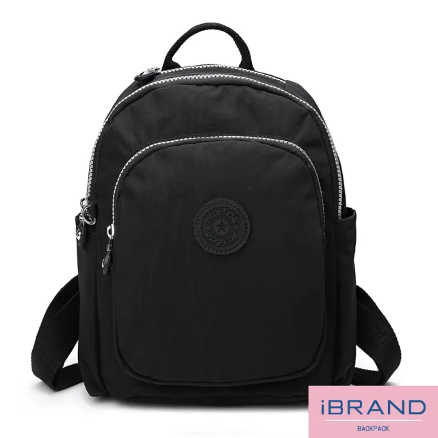 【iBrand】輕巧防潑水尼龍口袋小後背包(多色任選)