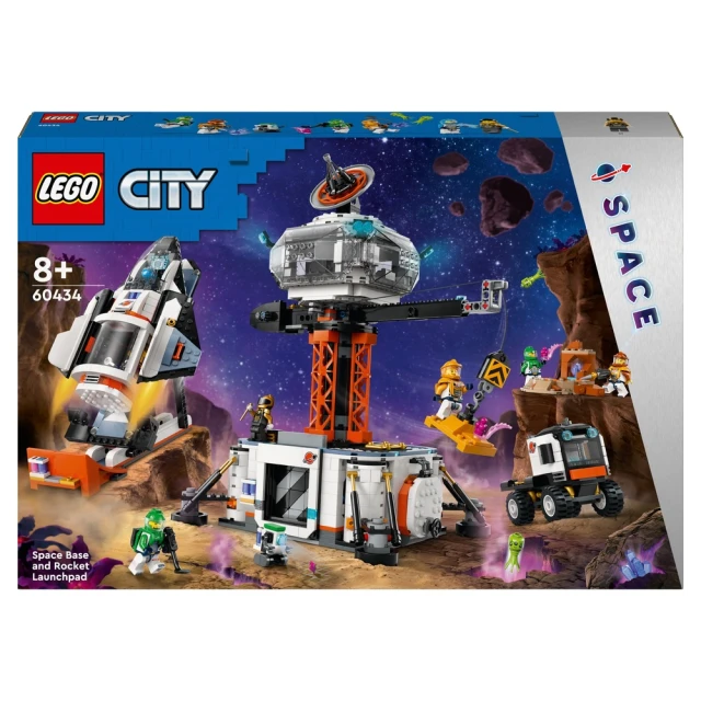 【LEGO 樂高】60434 City城市系列 太空基地和火箭發射台(積木 模型 太空飛船)