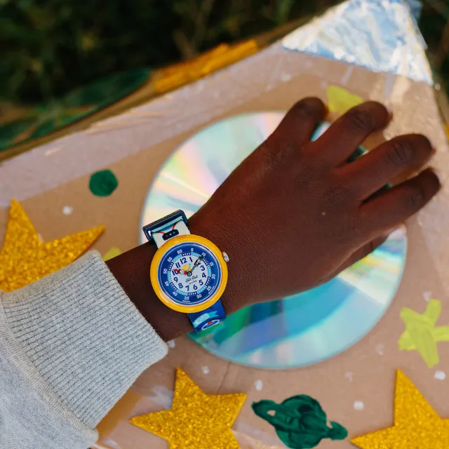 【Flik Flak】兒童手錶 ASTRODREAMS 瑞士錶 兒童錶 手錶 編織錶帶(31.85mm)