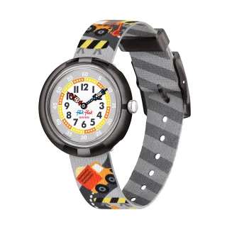 【Flik Flak】兒童手錶 BUILD IT UP 瑞士錶 兒童錶 手錶 編織錶帶(31.85mm)
