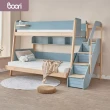 【成長天地】澳洲Boori 兒童雙層床高低床子母床附樓梯收納櫃BR015不含書架(澳洲30年嬰童知名品牌)