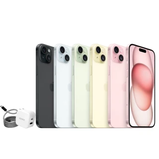 【Apple】iPhone 15 Plus(128G/6.7吋)(20W充電器+快充磁吸編織線)