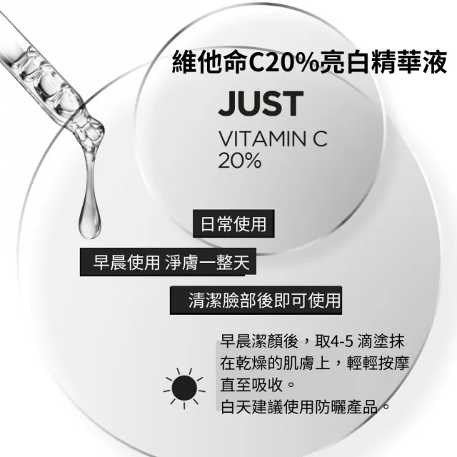 【REVOX B77 瑞博士】維他命C20%亮白精華液30ml(鎖住肌齡 提亮膚色)