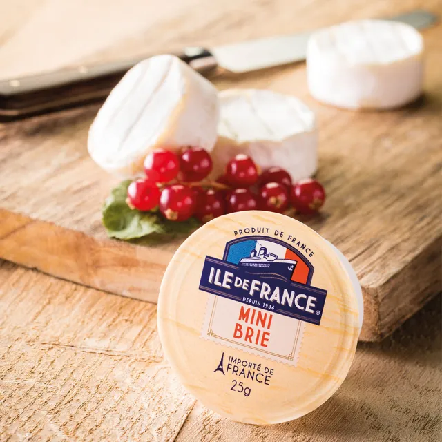 【ILE DE FRANCE 法蘭希】法國 迷你布里乾酪 25gx5顆(BRIE 布利白黴起司 乳酪)