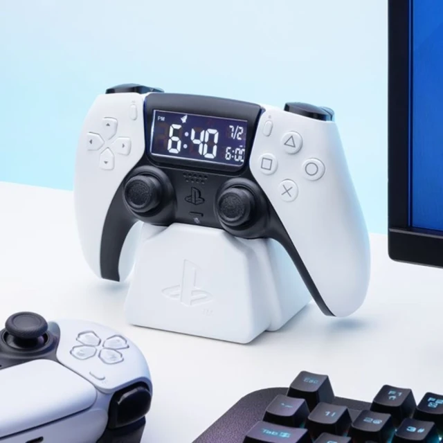 Paladone UK 官方授權 PlayStation☆5 白色手把 造型鬧鐘