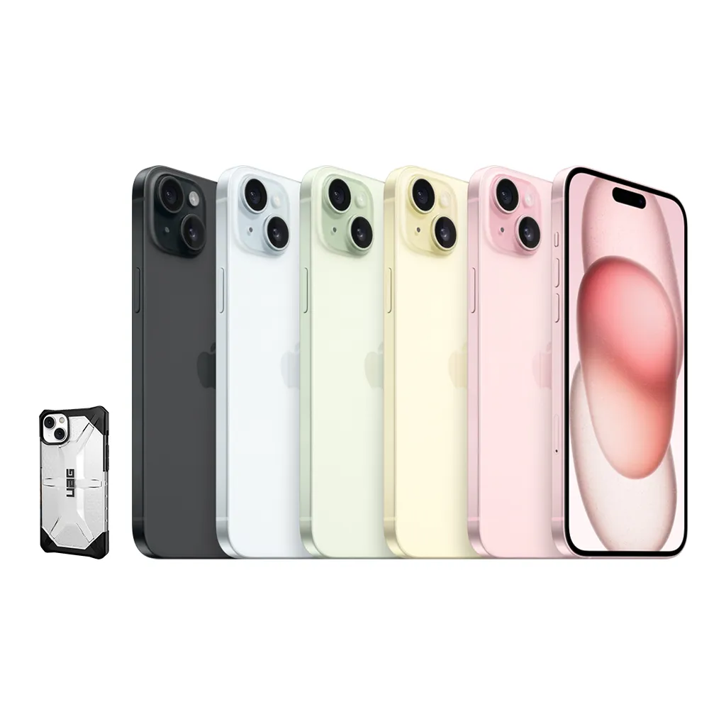 【Apple】iPhone 15 Plus(256G/6.7吋)(UAG軍規透明殼組)