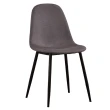【AT HOME】三入組咖啡色布質鐵藝餐椅/休閒椅 現代簡約(馬拉桑)