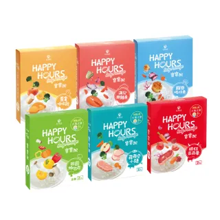 【大地之愛】HAPPY HOURS寶寶粥-混合口味150gX2包X6盒(專為6個月以上嬰幼兒發育設計 6種口味各1盒)-週期購