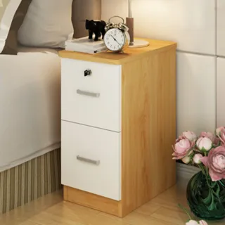 【E家工廠】北歐床頭櫃 簡易床邊櫃 收納櫃 床邊桌 小型邊桌 收納櫃 抽屜櫃(142-滑輪床頭櫃)