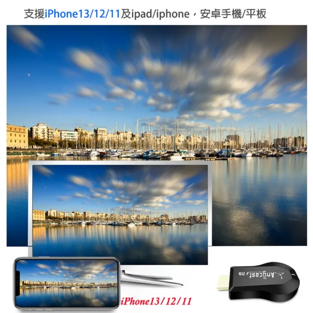 【DW 達微科技】七代雙核旗艦款 Anycast全自動無線影音鏡像器(附觸控筆+充電器)