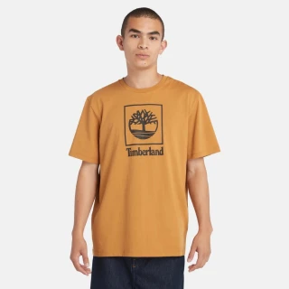 【Timberland】中性小麥色 Logo 短袖T恤(A41G5P47)