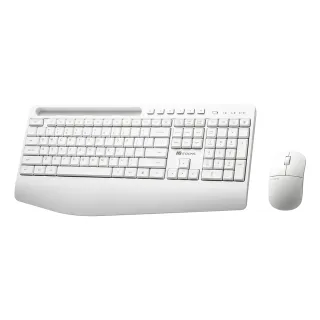 【i-Rocks】K100RP無線靜音鍵盤滑鼠組-白色